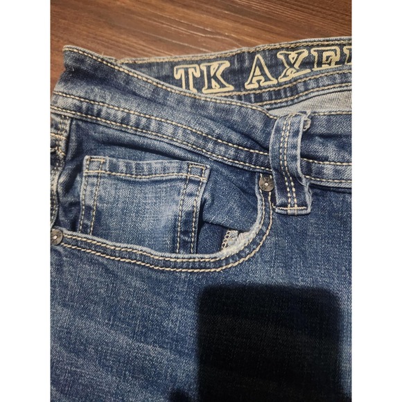 Axel Slim Boot Jeans Mens 34x30 Blue Medium Wash Slim Fit Bootcut Denim Pants - Picture 4 of 10